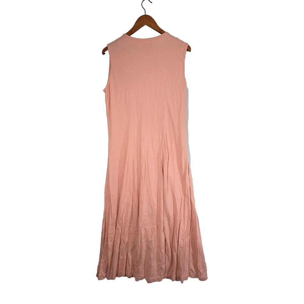 Vintage Chicos Dress Womens XL 3 Boho Lagenlook Cottagecore Pink Sleeveless